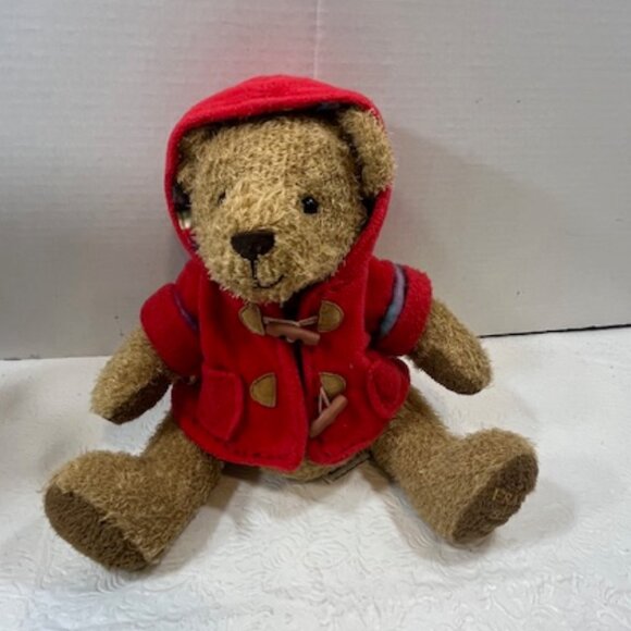 Cute Russ Sitting Baby Fraserbear 2005 Brown w/Red Jacket - Picture 4 of 13